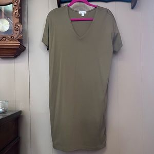 Prologue Dressy T-Shirt Dress - Olive Green - Size S